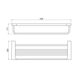 Полка для полотенец Timo Luiro 18458/17 золото матовое